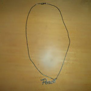 Peace Silver Necklace
